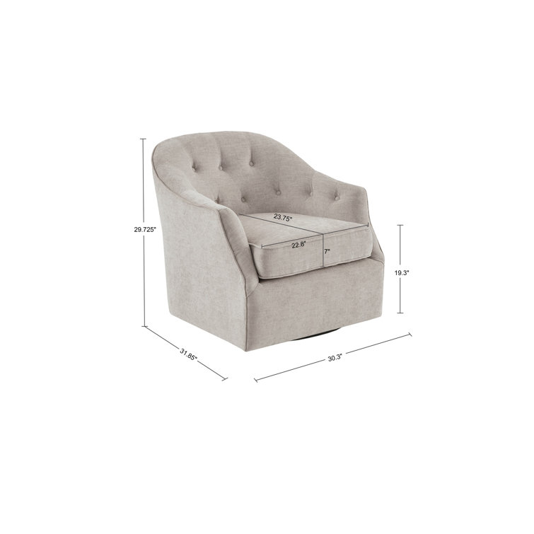 Velvet tufted swivel discount chair